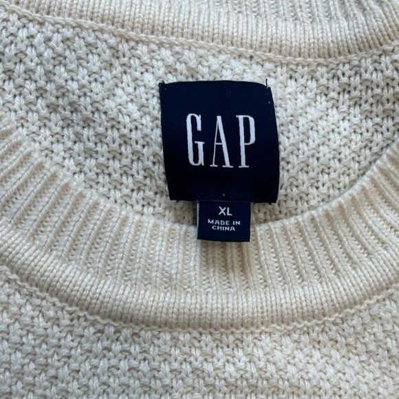 Gap cotton relaxed cream sweater size XL - Picture 8 of 10